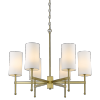 Abażurowa Lampa Wisząca Mosiądz DENVER P06970BR-WH COSMO LIGHT